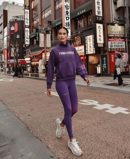 Legging LABELLAMAFIA malha Essentials Roxo